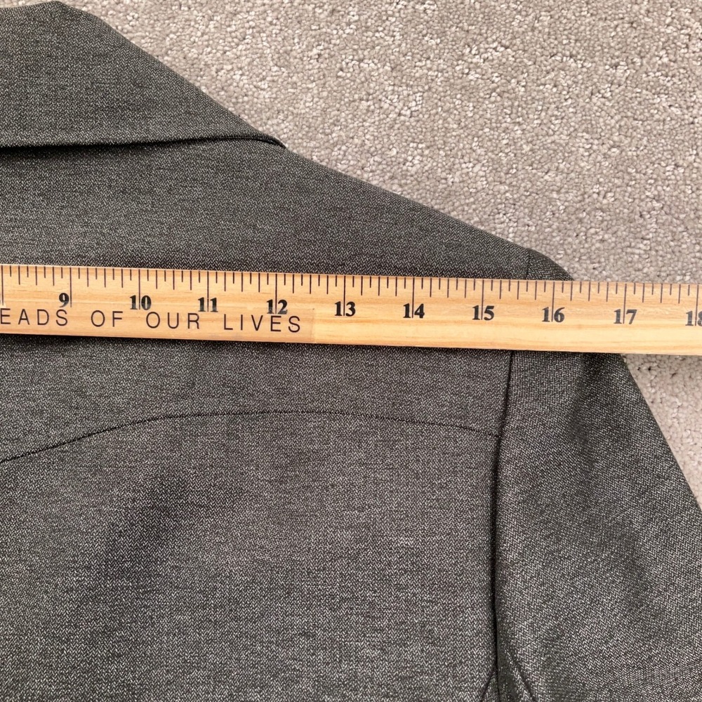 Le Suit Pantsuit Women 8 30W 30.5L Gray Mini Herringbone‎ Career Neutral Classic - Picture 9 of 16